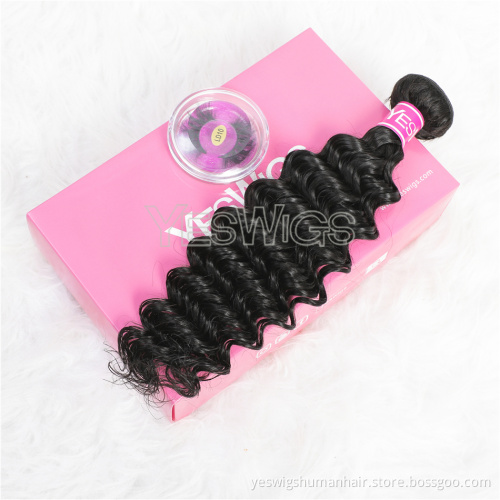 2021 Spring Season Deep Wave Brazilian Human Hair Weave Bundle Extensions Brazilian Hair Deep Wave Bundle Extensions For Women